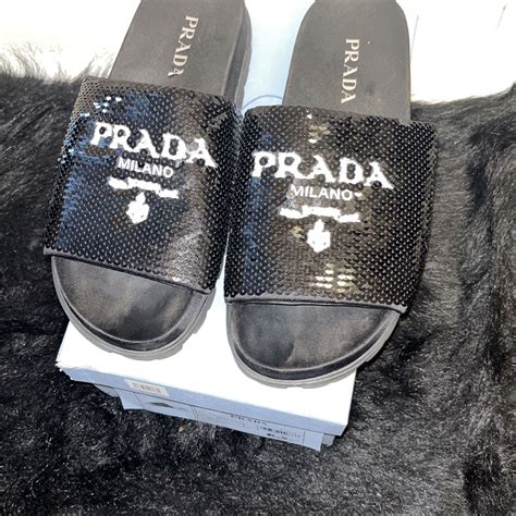 prada fuzzy sandals|Prada sandals for sale.